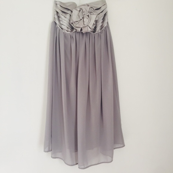 *DONATED* Formal Strapless Dress Silver Grey Size Medium - Picture 2 of 6